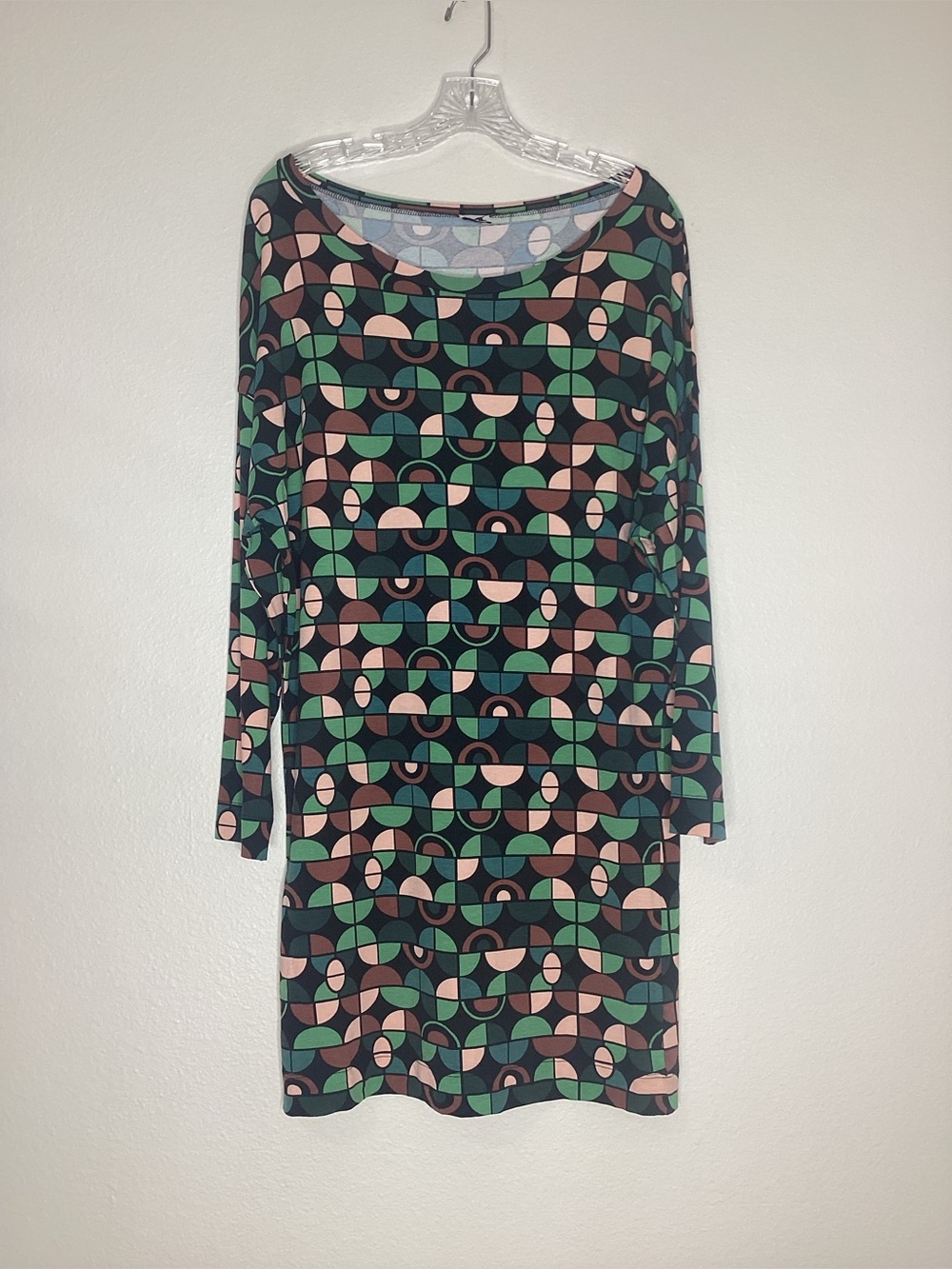 M Missoni shift Dress Geometric Green Black Pink Med